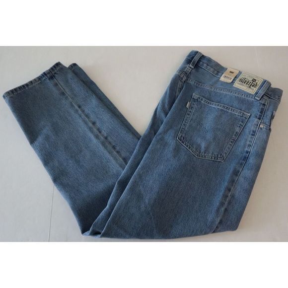 Levi's SilverTab Men's Sz 35x32 Blue Denim Tapered Leg Loose Fit Jeans $80 - Picture 6 of 6